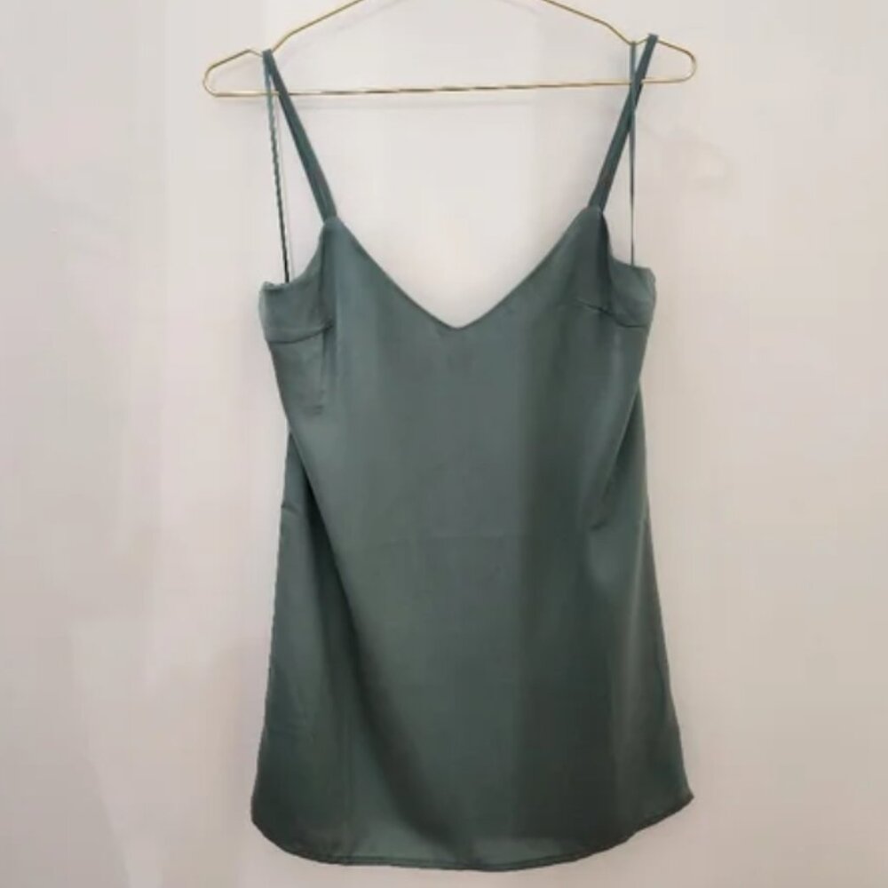 Blue Blush Mini Slip Dress in Sage Green SIze Small